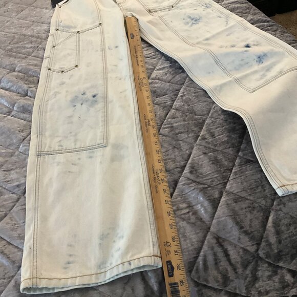 Re/Done White Super High Workwear Jeans size 26 denim bleached Y2K 90’s vintage - Picture 7 of 14
